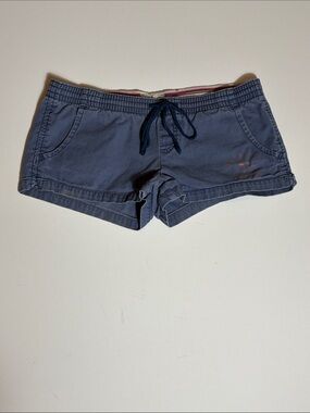American Eagle Y2K Blue Drawstring Cotton Shorts XS 4